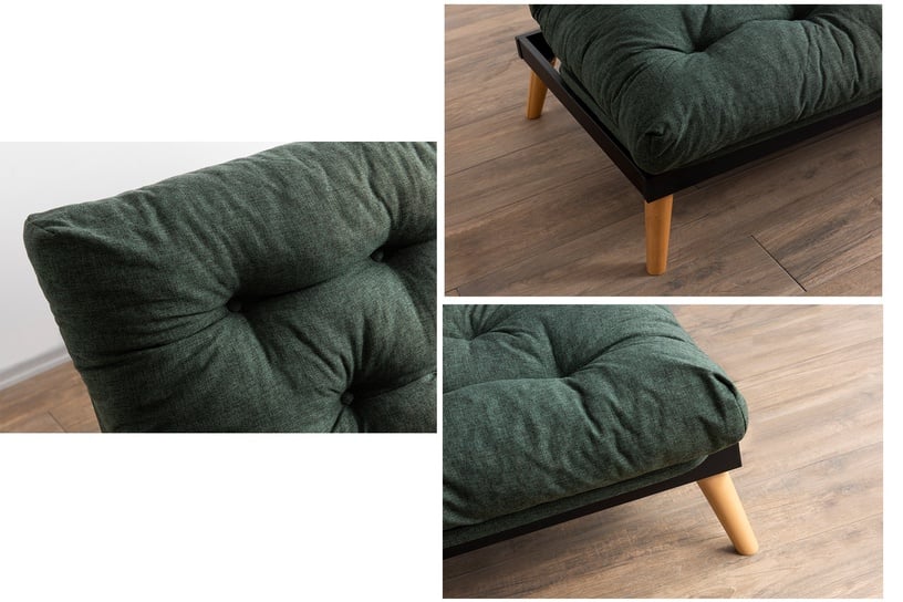 Диван-кровать Atelier Del Sofa Saki, зеленый, 185 x 82 см x 92 см