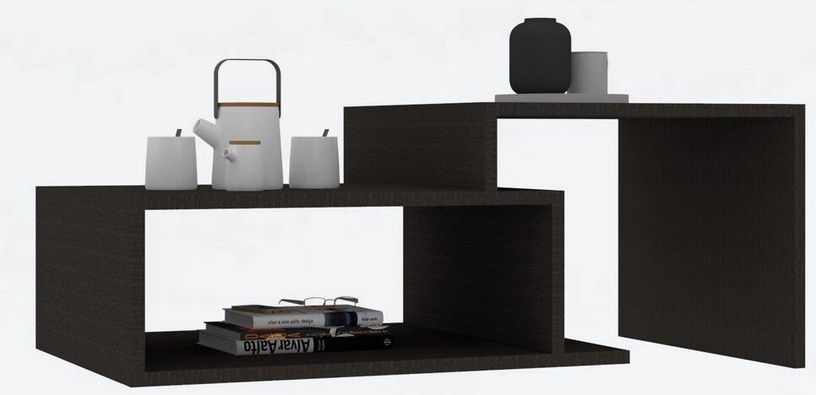 Журнальный столик Kalune Design Holly, антрацитовый, 50 см x 80 см x 40 см