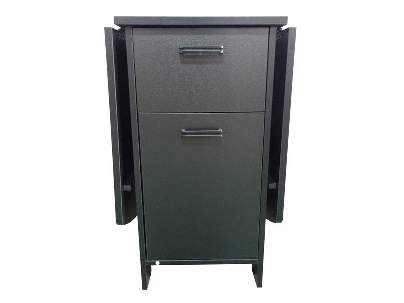 Galds izvelkams Domoletti, melna, 40 - 160 cm x 80 cm x 75 cm