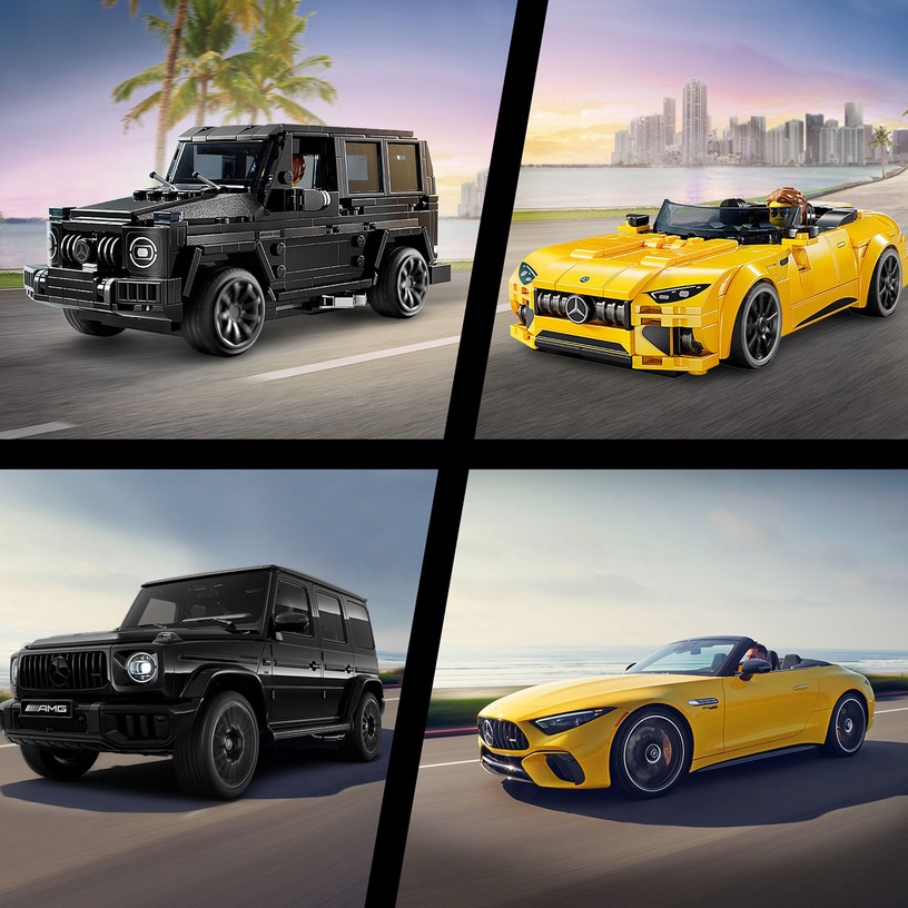 Konstruktor LEGO® Speed Champions Mercedes-AMG G 63 & Mercedes-AMG SL 63 76924