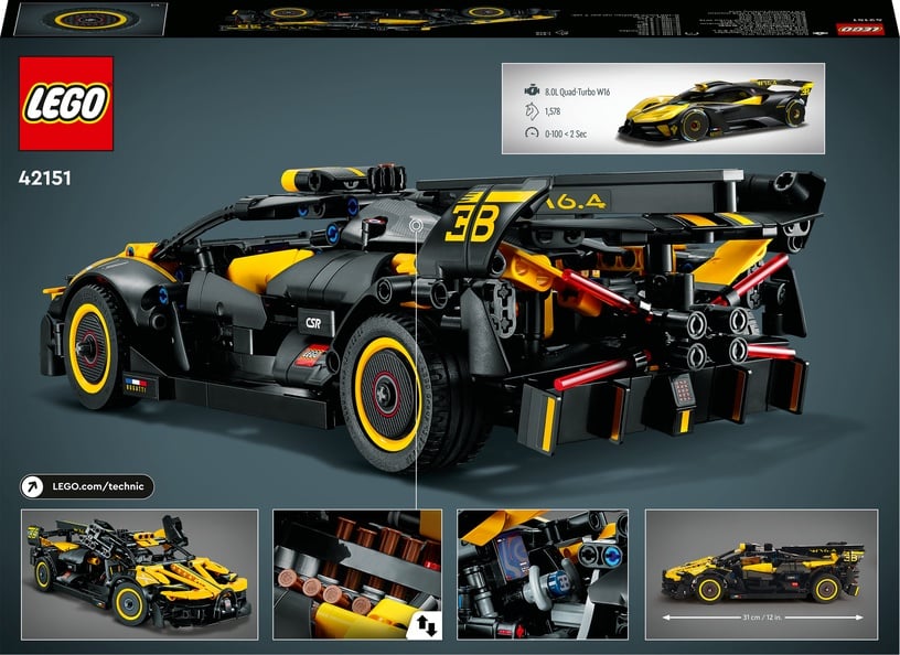 Konstruktor LEGO® Technic Bugatti Bolide 42151, 905 tk