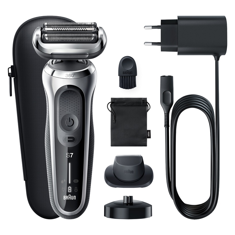 Бритва для бороды Braun Series 7 71-S4200cs, li-ion, серебристый/черный