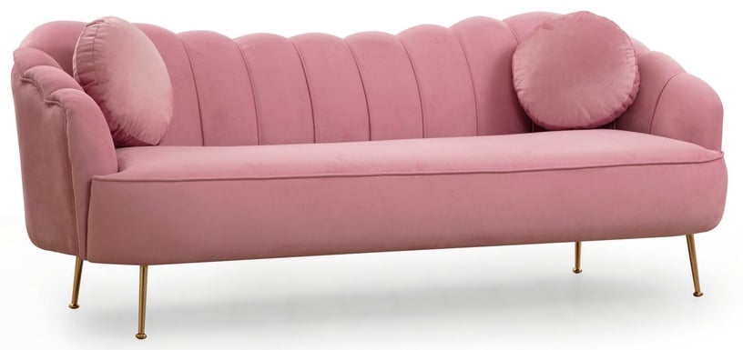 Диван Hanah Home Istiridye 3-Seat, розовый, 215 x 90 см x 80 см