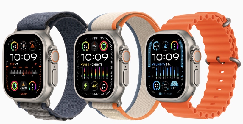 Nutikell Apple Watch Ultra 2 GPS + Cellular, 49mm Titanium Orange Ocean Band LV/EE, titaan