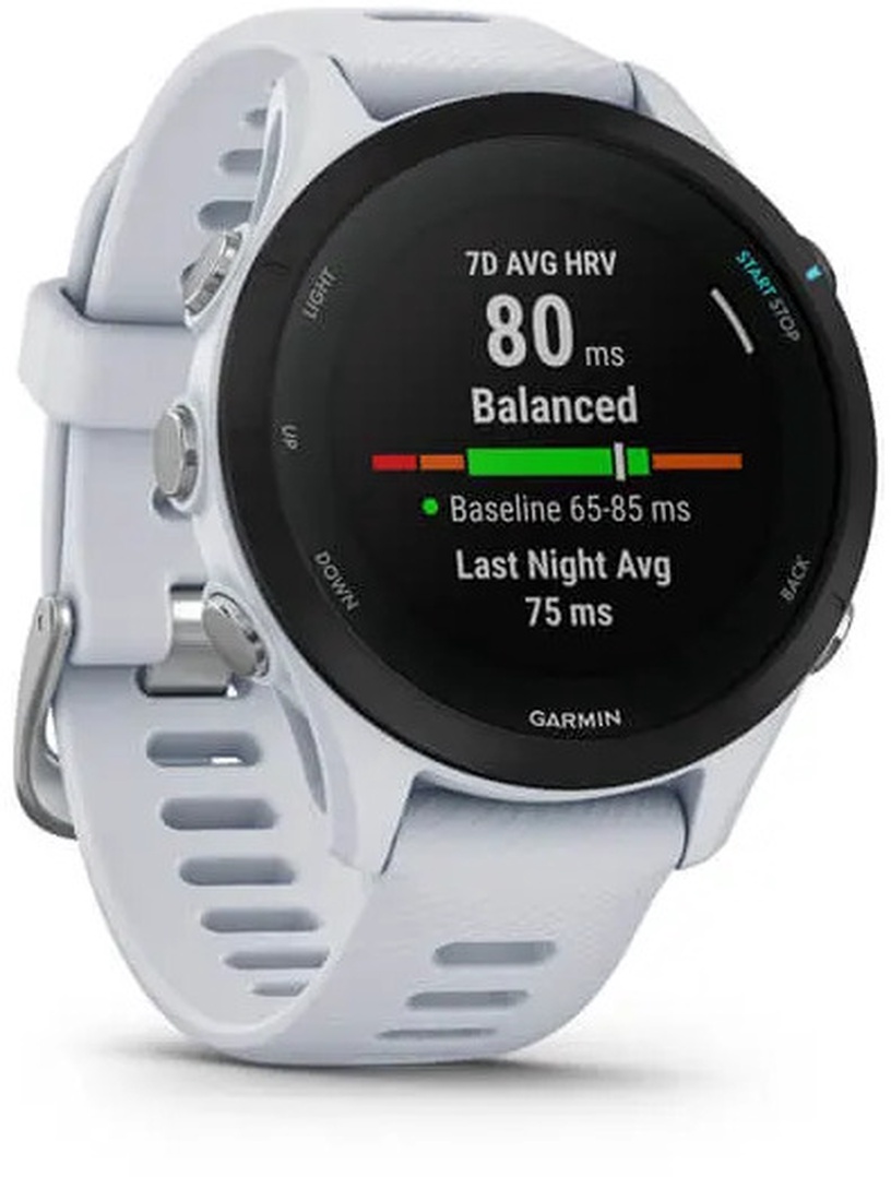 Viedais pulkstenis Garmin Forerunner® 255S Music GPS 41mm 010-02641-33, balta