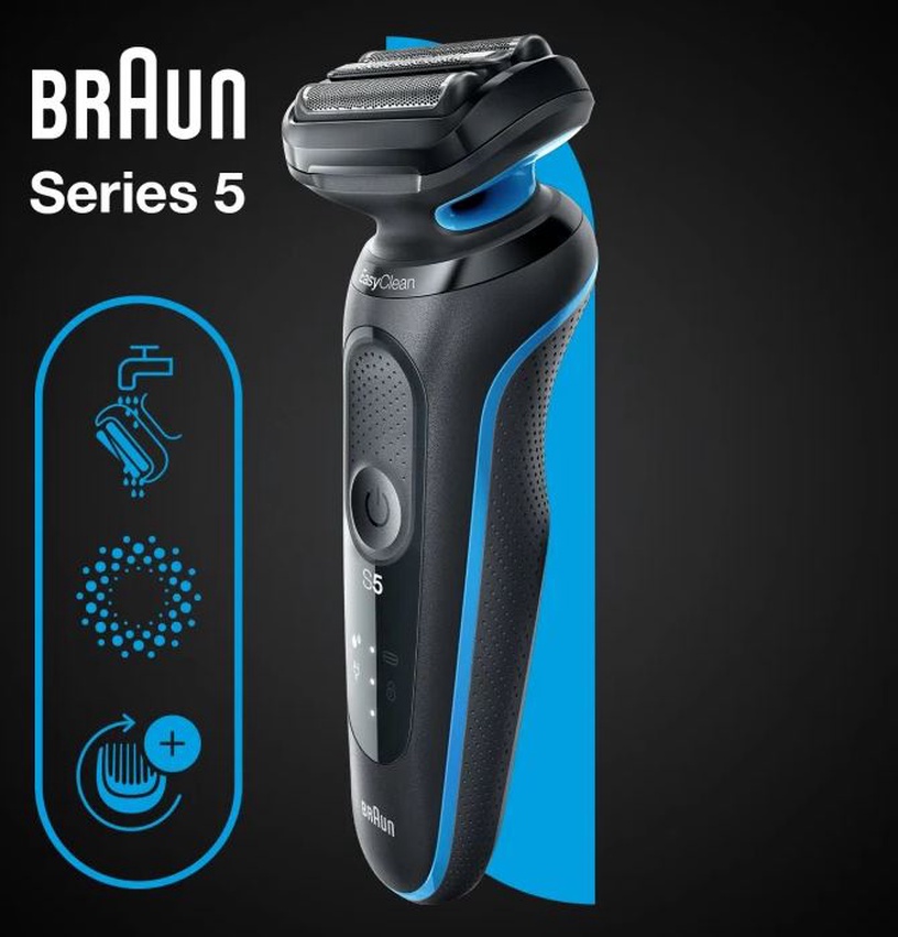 Habemeraseerija Braun Series 5 51-M1000s, li-ion, must/helesinine