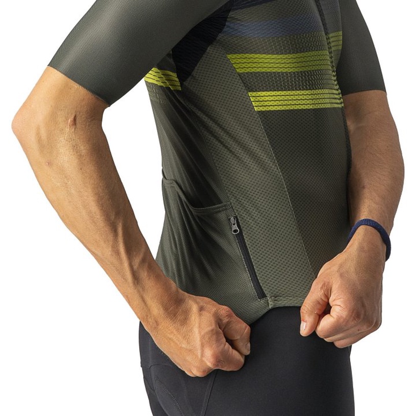 Термофутболка, мужские Castelli Endurance Pro, зеленый, M