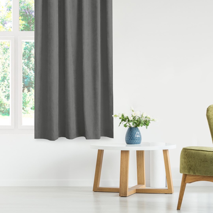 Nakts aizkari Homede Milana, pelēka, 220 cm x 245 cm