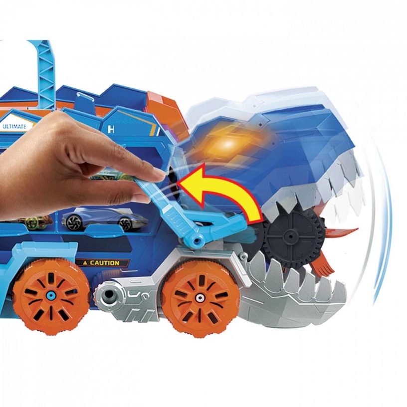 Rotaļlietu smagā tehnika Mattel Hot Wheels City Ultimate T-Rex Transporter HNG50, zila