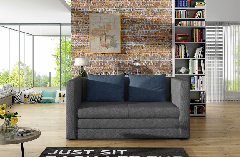 Diivan Neva Soro 93, Soro 76, sinine/tumehall, 70 x 132 cm x 65 cm