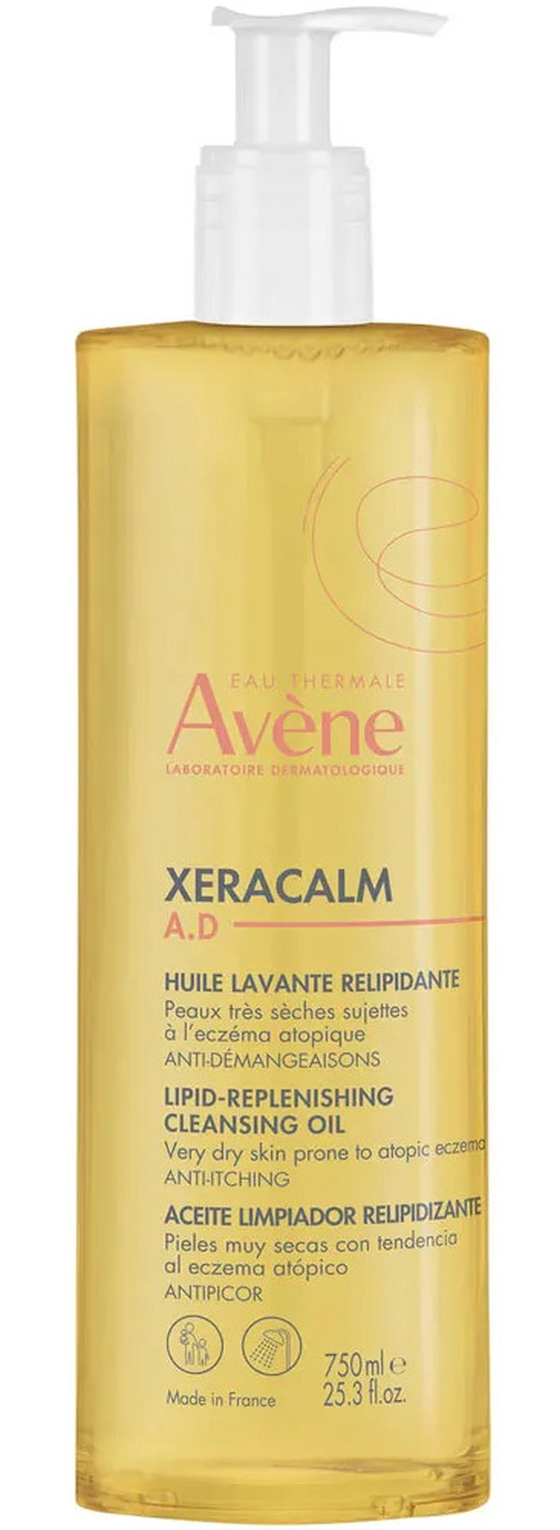Attīrošā sejas eļļa Avene Xeracalm AD, 750 ml, 0+