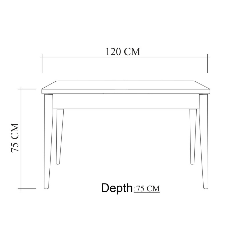 Обеденный комплект Kalune Design Costa 1053 - 3 AB, белый/сосна/антрацит