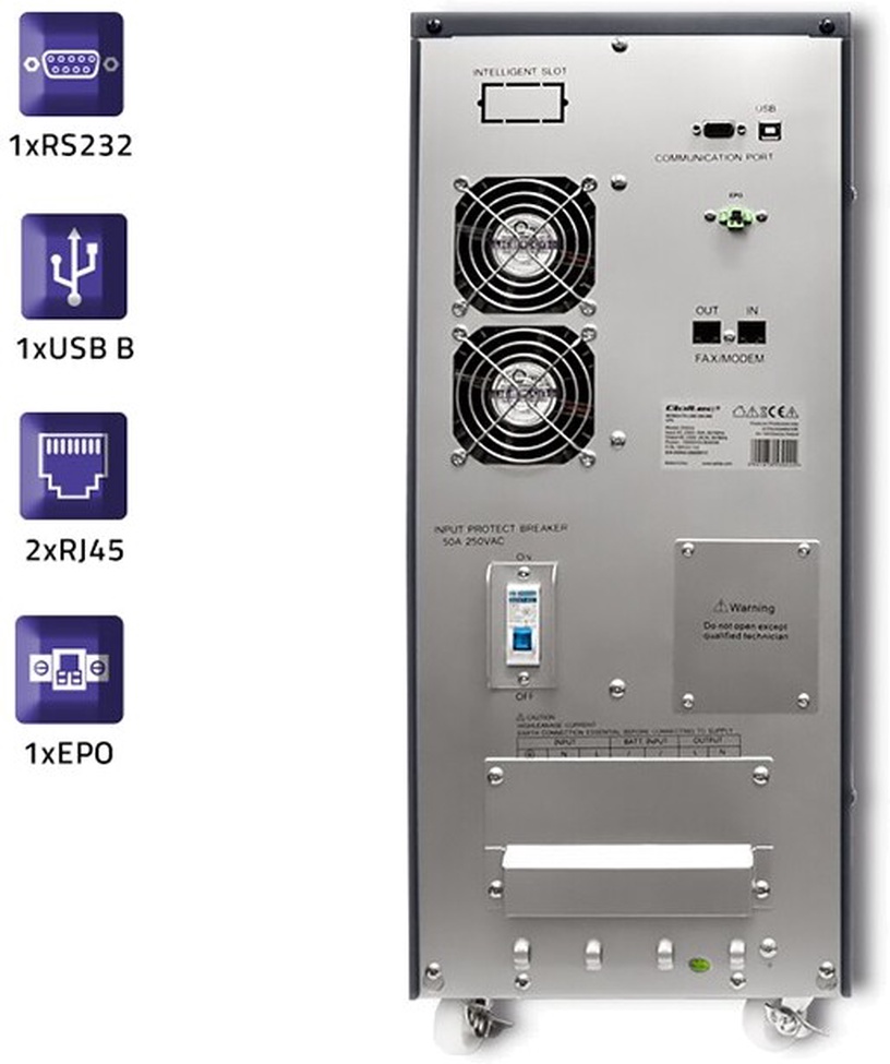 UPS sprieguma stabilizators Qoltec 53044, 8000 W