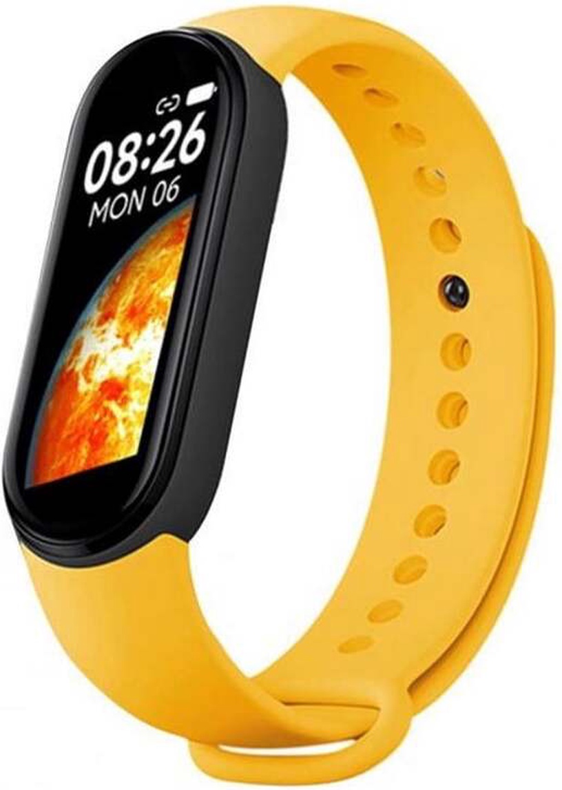 iWear SM7 Fitnesa IP67 Aproce 0.96'' TFT ar HR & Asinsspiediena mēr. / Soc. tīkli / Miega monitoru Dzeltena