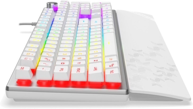 Клавиатура Krux Frost Silver-White RGB, EN, белый