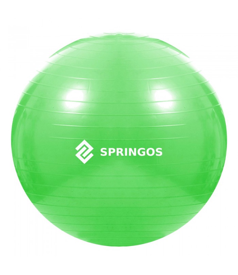 Гимнастический мяч Springos FB0006, зеленый, 65 см