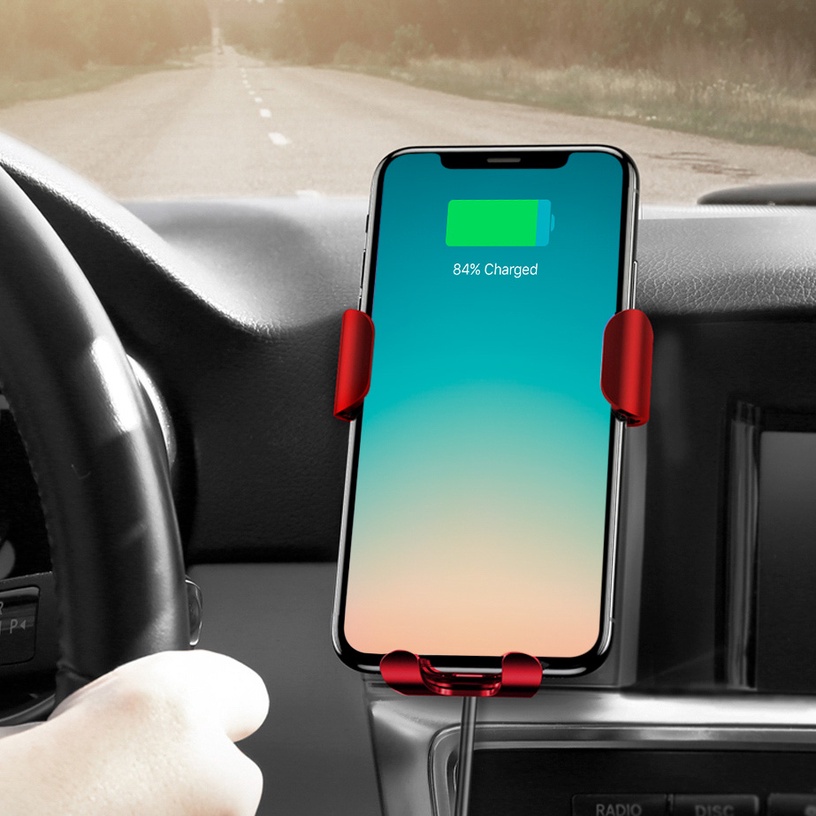 Auto telefona turētājs Baseus Gravity With Qi Charger, 4 - 6.5 "