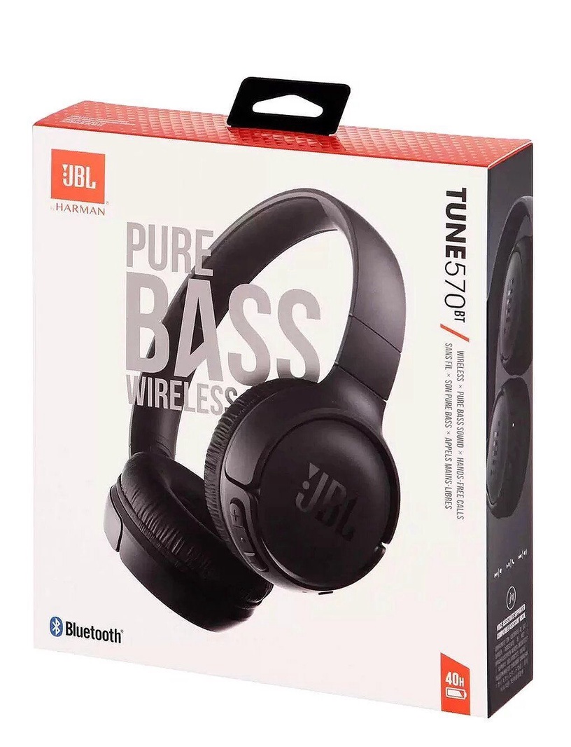 Беспроводные наушники JBL Tune 570BT, черный (поврежденная упаковка)