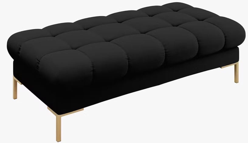 Esiku pink Micadoni Home Mamaia, kuldne/must, 62 cm x 133 cm x 41 cm