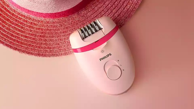 Эпилятор Philips Satinelle Essential BRE285/00, белый/розовый