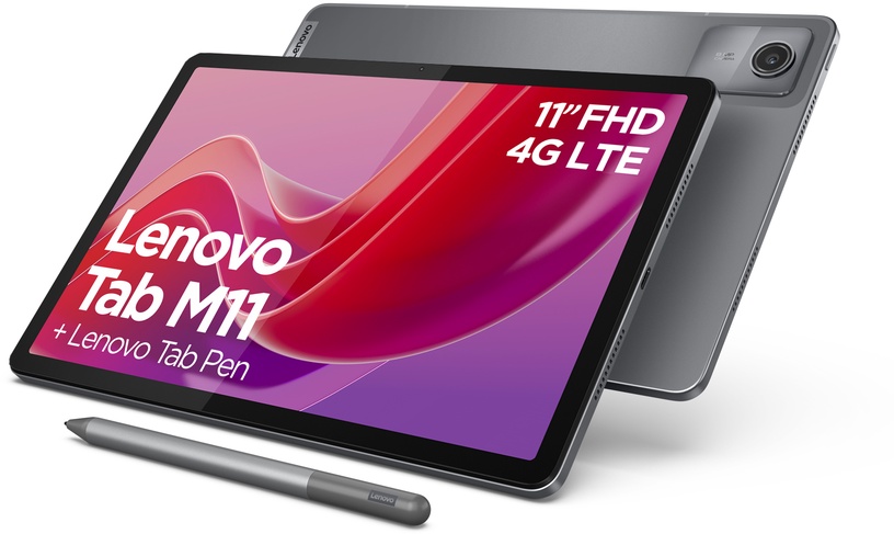 Планшетный компьютер Lenovo Tab M11 ZADB0034SE, 11″, 4GB/128GB, 4G, серый