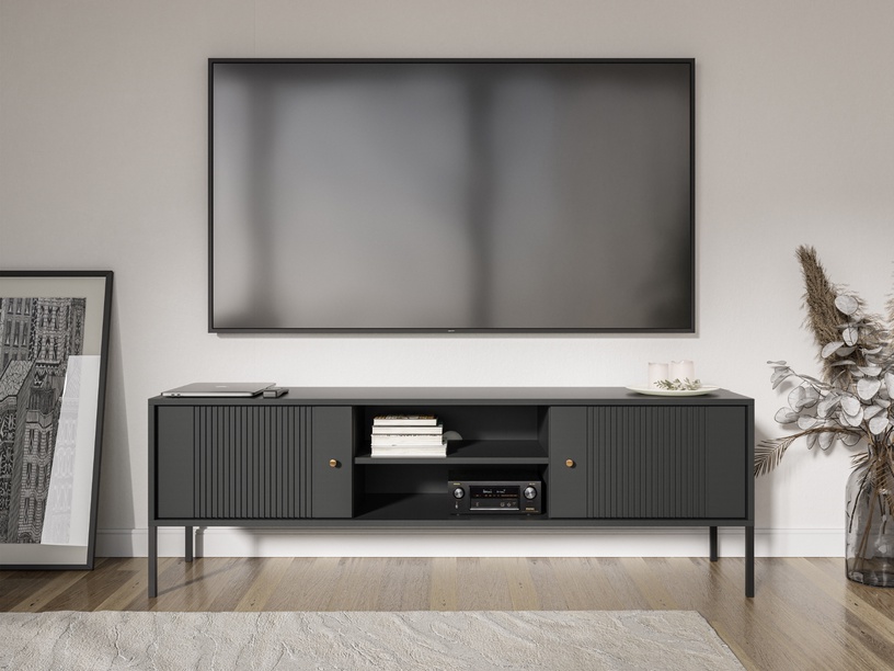 TV-kapp Iseo IS01, must, 39 cm x 154.5 cm x 50.5 cm