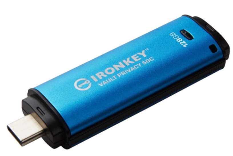 USB zibatmiņa Kingston IronKey Vault Privacy 50, zila, 128 GB