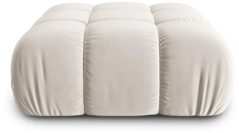 Пуф Micadoni Home Bellis Velvet, бежевый, 94 см x 94 см x 39 см