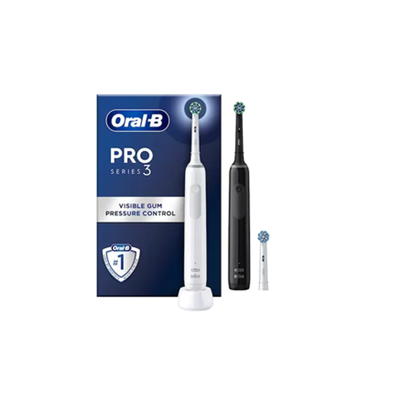 Elektriskā zobu birste Braun Oral-B Pro 3 3900, balta/melna