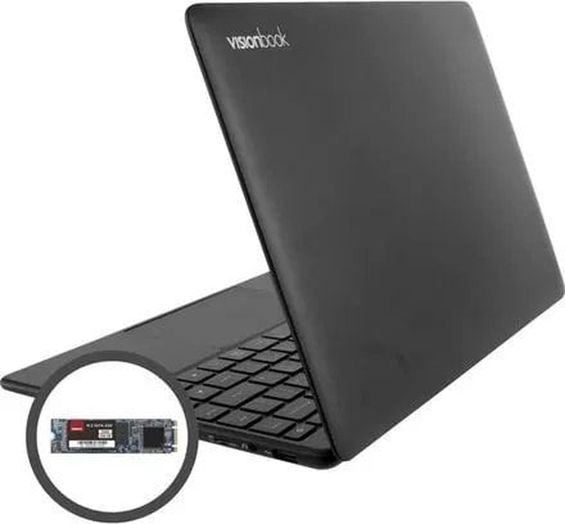 Sülearvuti Umax VisionBook N14R, Intel Celeron N4020, 4 GB, 64 GB, 13.3 ", Intel UHD Graphics 600, must, en