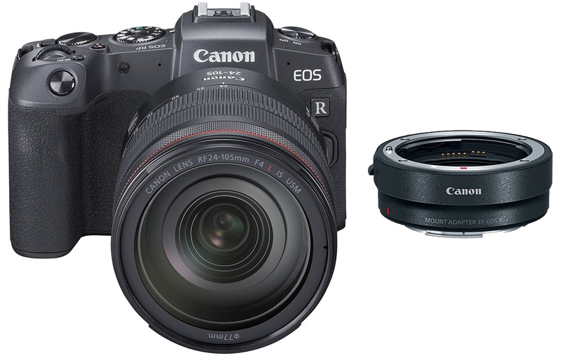Spoguļkamera Canon EOS RP Body + RF 24-105mm f/4L IS USM + Mount Adapter EF-EOS R