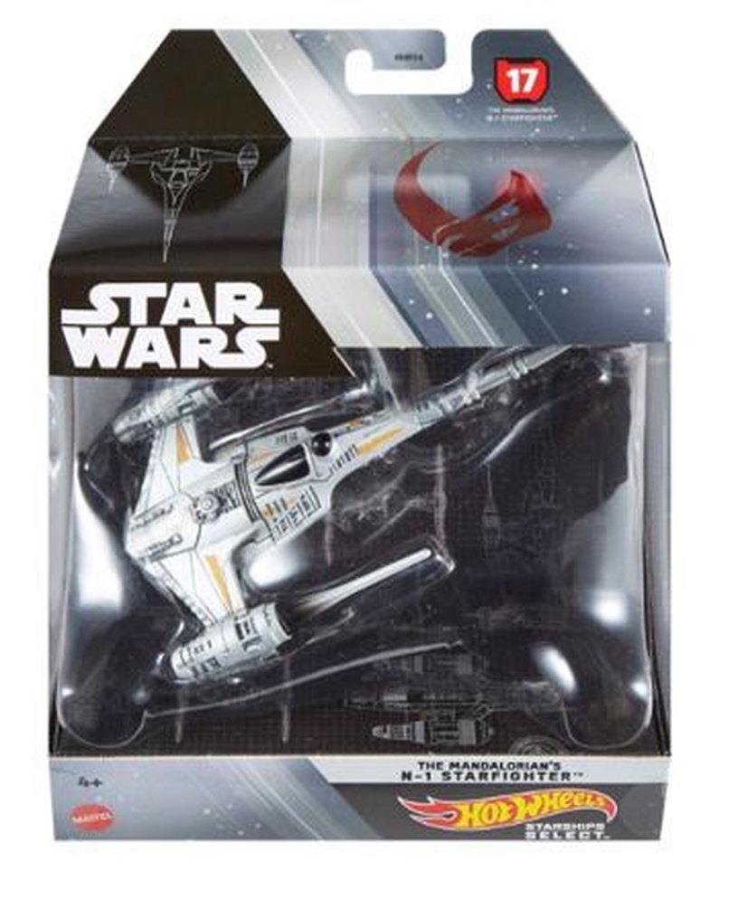 Космический корабль Mattel Star Wars Starship Select N-1 Starfighter, черный/серый