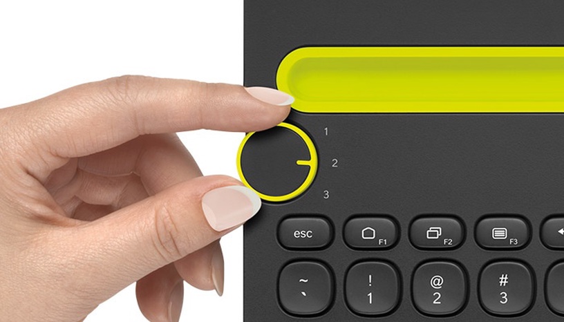 Klaviatūra Logitech K480, EN/RU, melna, bezvadu