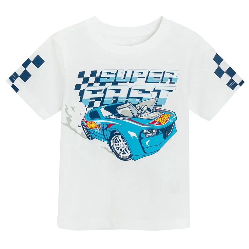 Пижамы, классическая, для мальчиков Cool Club Hot Wheels LUB2810698-00, синий/белый, 134 см