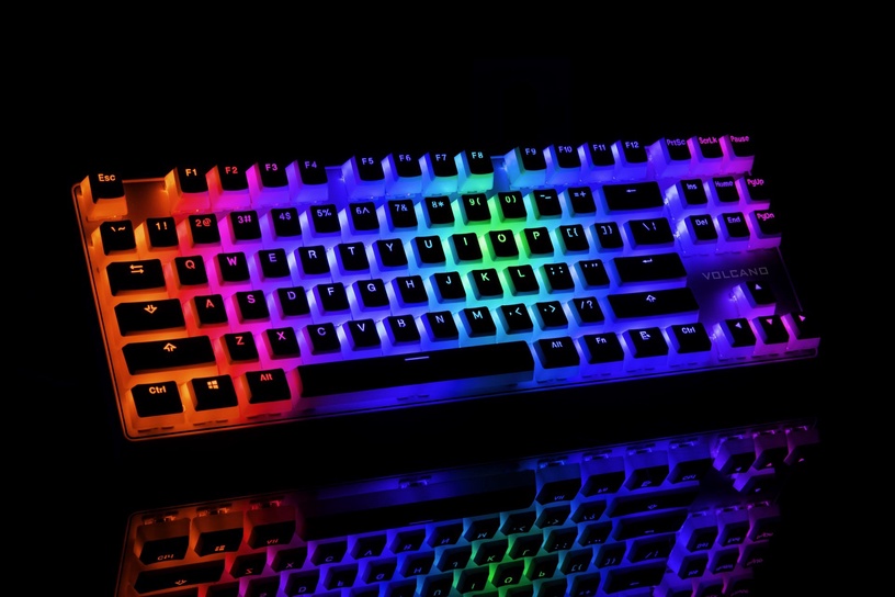 Клавиатура Modecom RGB Pudding Edition White Outemu Blue, EN, белый
