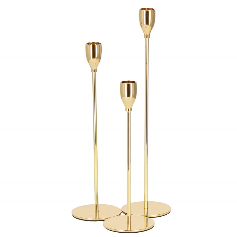 Svečturis Springos HA7264, metāls, Ø 8 cm, 33 cm, zelta
