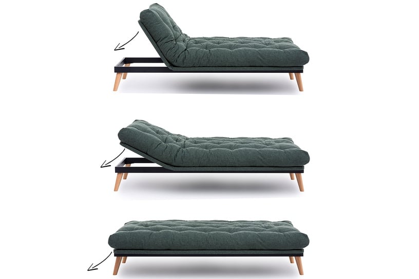 Диван-кровать Atelier Del Sofa Saki, зеленый, 185 x 82 см x 92 см