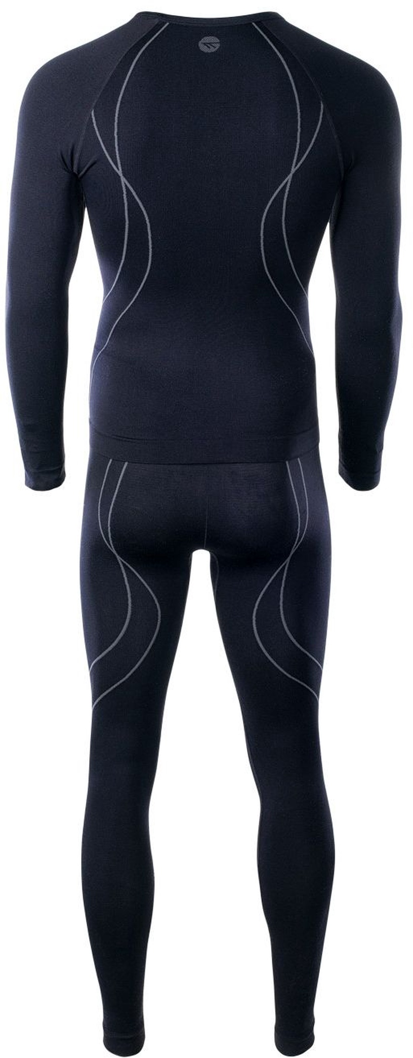 Термобелье, мужские Hi-Tec Ikar Set Met, черный/серый, XL, 2 шт.