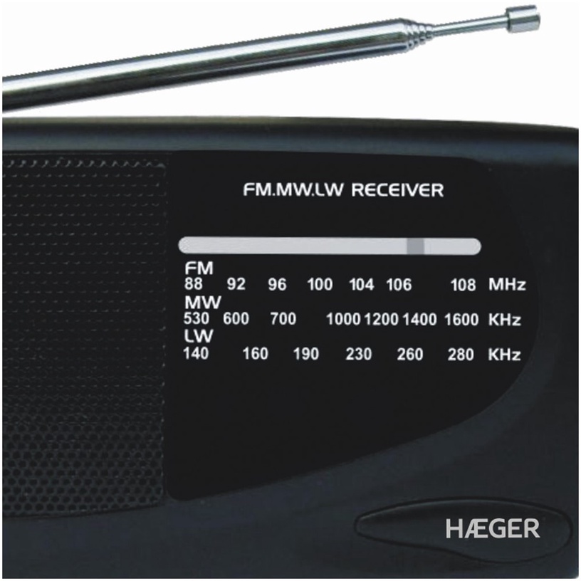 Радиоприемник Haeger Handy PR-TRI.002A, черный