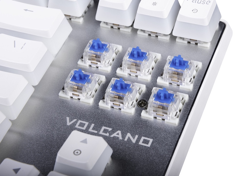 Клавиатура Modecom RGB Pudding Edition White Outemu Blue, EN, белый