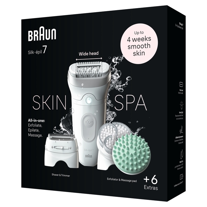 Эпилятор Braun Silk•épil 7 SkinSpa SE7-081, белый