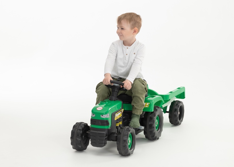 Pedaaltraktor Tractor With Trailer, roheline