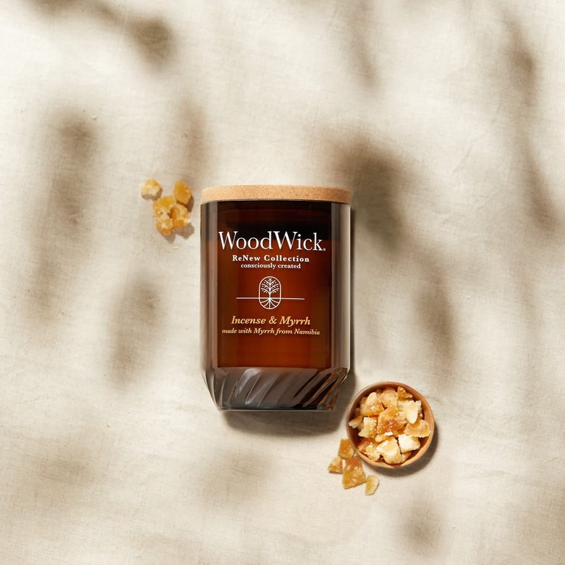Küünal, lõhna WoodWick Renew Incense & Myrrh, 60 h, 368 g