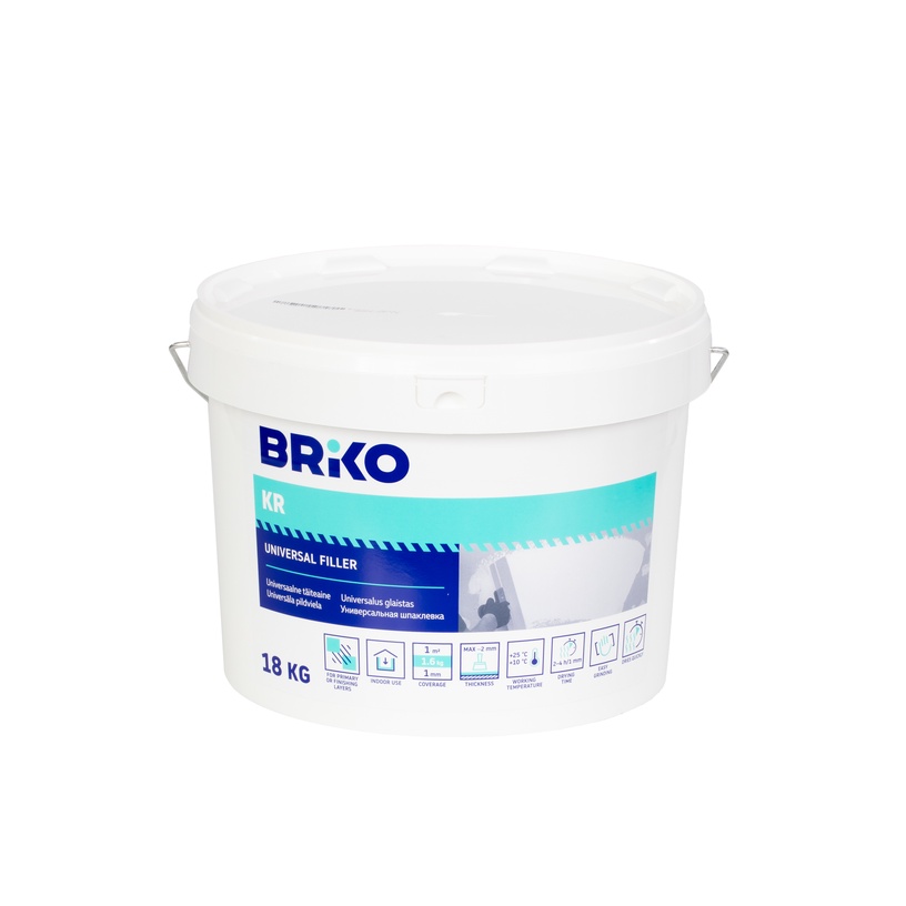 Universaalne kitt Briko KR, kasutusvalmis, valge, 18 kg