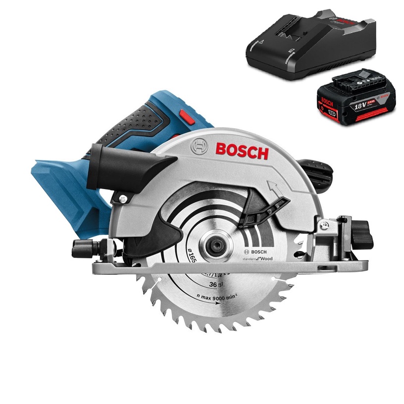 Аккумуляторная циркулярная пила Bosch Professional GKS 18V-57, 18 В