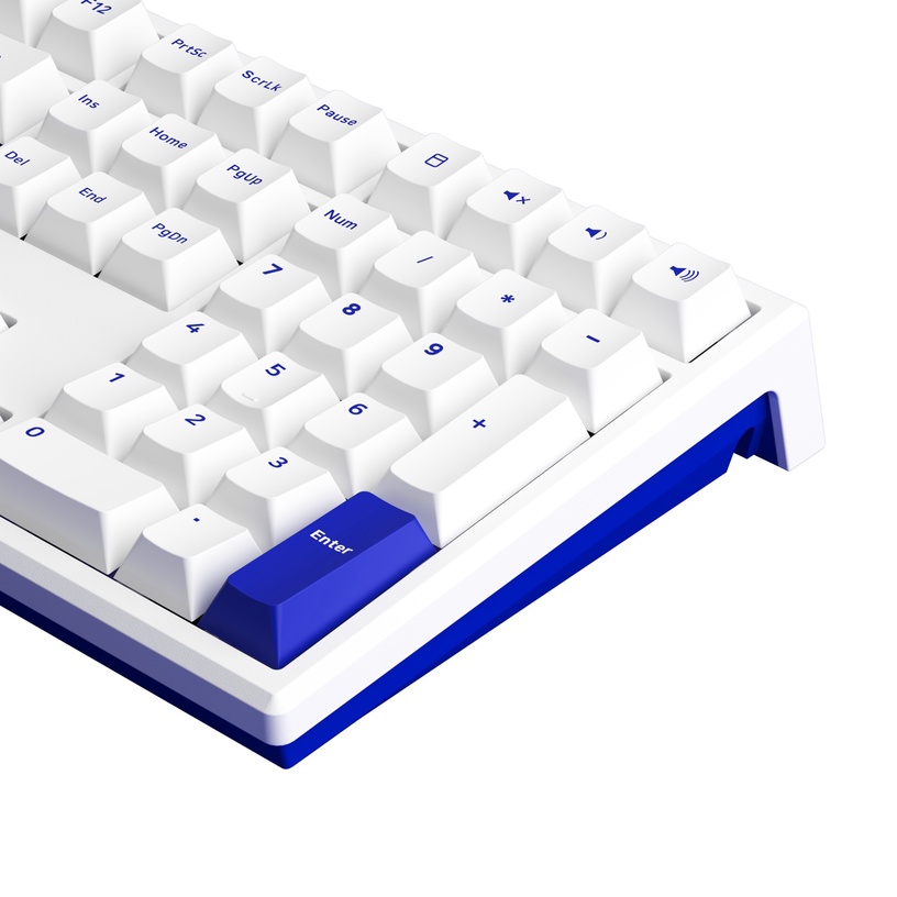 Клавиатура Akko MG108B V3 Pro Cream Blue, Английский (US), синий/белый, беспроводная