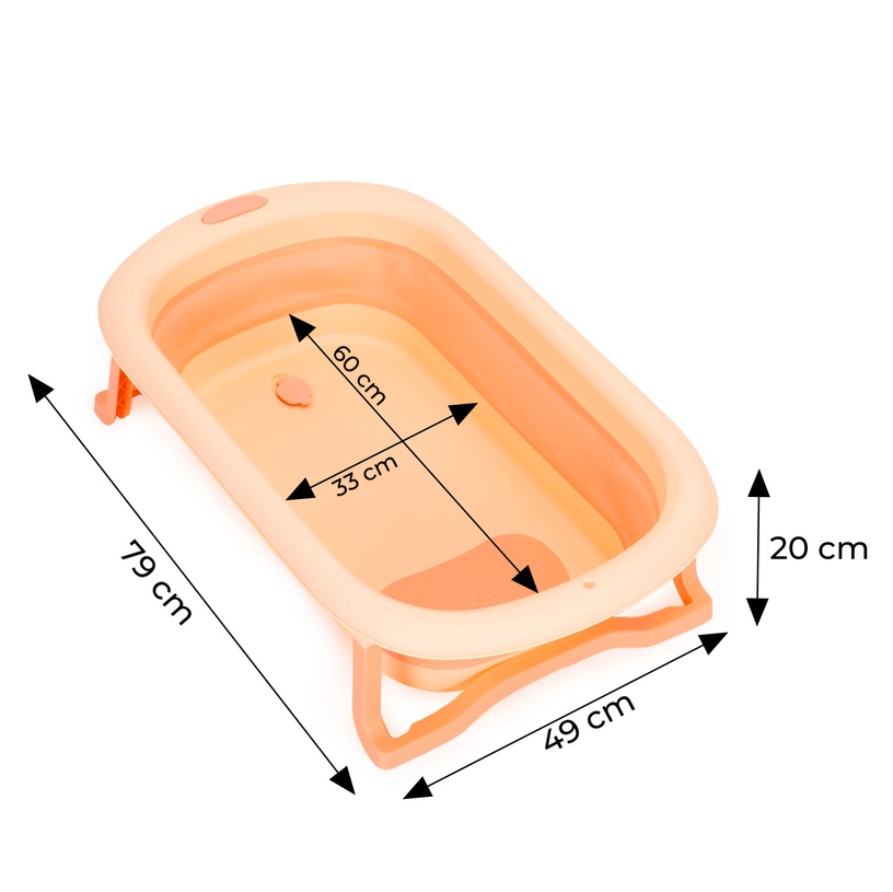 Детская ванночка EcoToys Foldable, светло-розовый, 79 см