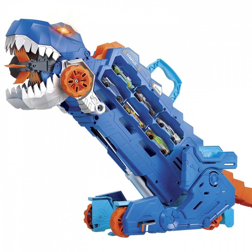 Rotaļlietu smagā tehnika Mattel Hot Wheels City Ultimate T-Rex Transporter HNG50, zila