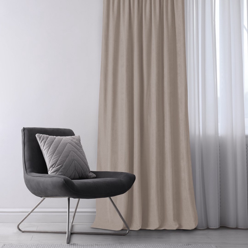 Nakts aizkari Homede Milana, rozā, 140 cm x 270 cm