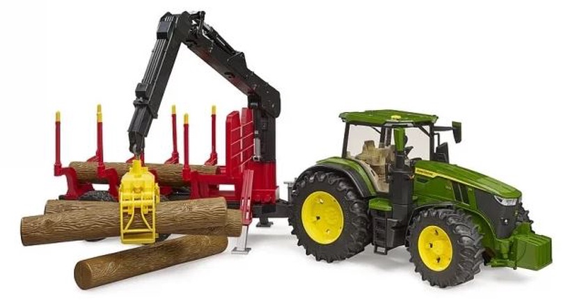 Transporta rotaļlietu komplekts Bruder John Deere 7R 350 With Forest Trailer BR-03154, 1:16, daudzkrāsaina